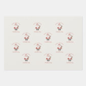 Aangepaste Santa waterverf kerstsfeer cadeau Inpakpapier Vel (Voorkant 2)