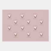 Aangepaste Santa waterverf kerstsfeer cadeau Inpakpapier Vel (Voorkant 2)
