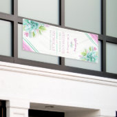 Aangepaste sappige bruiloft kunst welkom banner (Buitenkant Gebouw)