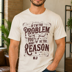 Aangepaste sarcastische country western grappige s t-shirt