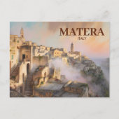 Aangepaste Sassi di Matera Italië Reis Waterverf Briefkaart (Voorkant)