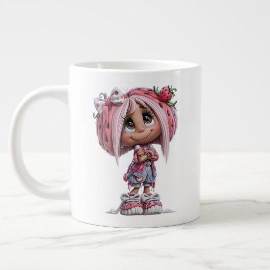 Aangepaste Sassy Strawberry Harajuku Grote Koffiekop (Links)
