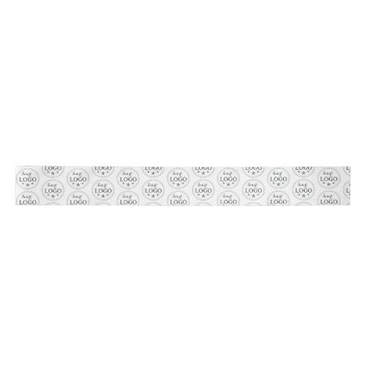 Aangepaste satijnen lint met uw zakelijke Logo (Voorkant)