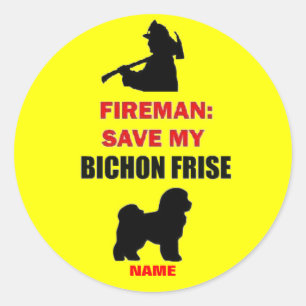 Aangepaste Save My Bichon Frise Ronde Sticker