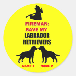 Aangepaste Save My Labrador Retrievers Ronde Sticker