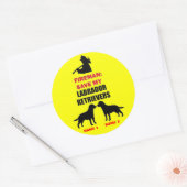 Aangepaste Save My Labrador Retrievers Ronde Sticker (Envelop)