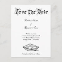 Aangepaste Save the Date Assepoester Slipper Grijz