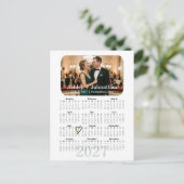 Aangepaste 'Save the Date' Foto 2027 Kalender Post Briefkaart (Staand voorkant)