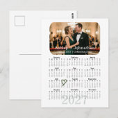 Aangepaste 'Save the Date' Foto 2027 Kalender Post Briefkaart (Voorkant / Achterkant)
