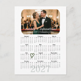 Aangepaste 'Save the Date' Foto 2027 Kalender Post Briefkaart