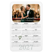 Aangepaste 'Save the Date' fotomagneet 2027 kalend Magneet (Verticaal)