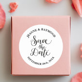 Aangepaste Save The Date Huwelijksaankondiging Ronde Sticker