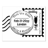Aangepaste Save the Date Huwelijksstempel POSTZEGE Rubberstempel (Afrduk)