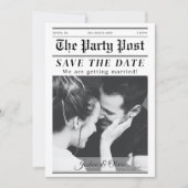 Aangepaste Save the Date Krant Tijdschrift Cover Kaart (Voorkant)