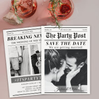 Aangepaste Save the Date Krant Tijdschrift Cover