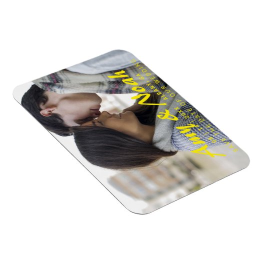 Aangepaste Save The Date-magneet - Foto en tekst Magneet (Rechterzijde)