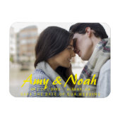 Aangepaste Save The Date-magneet - Foto en tekst Magneet (Horizontaal)