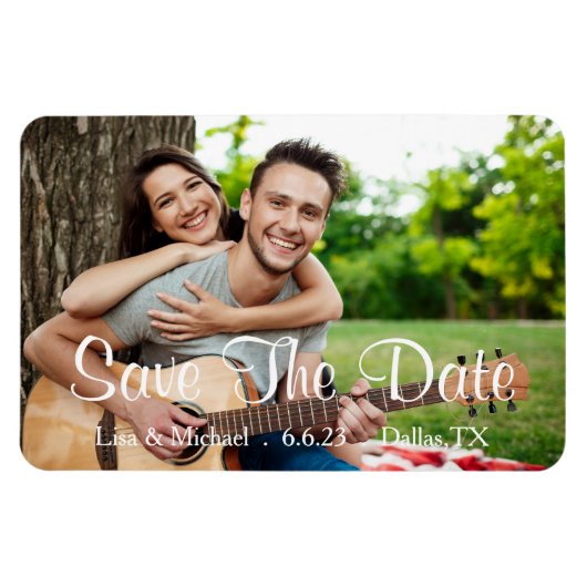 Aangepaste Save The Date-magneet Magneet (Horizontaal)