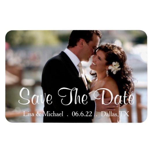 Aangepaste Save The Date-magneet Magneet (Horizontaal)