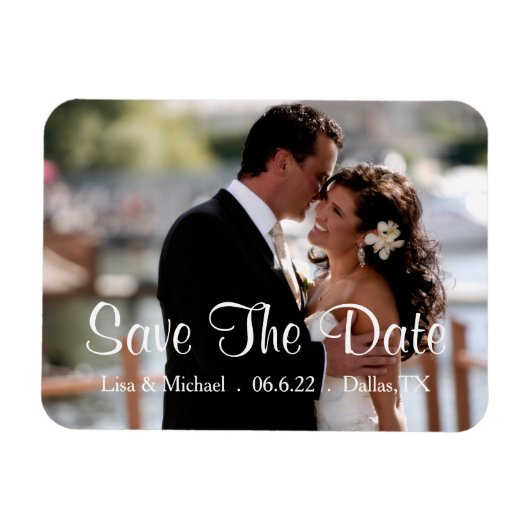 Aangepaste Save The Date-magneet Magneet (Horizontaal)