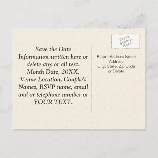 Aangepaste Save the Date Post Kaart 60ste Jubileum (Achterkant)