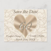 Aangepaste Save the Date Post Kaart 60ste Jubileum (Voorkant)