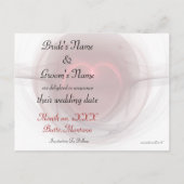 Aangepaste Save the Date Red Lighting Heart Briefkaart (Achterkant)