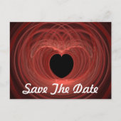 Aangepaste Save the Date Red Spiraled Heart Briefkaart (Voorkant)