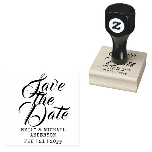 Aangepaste Save the Date Stempel Handgeschreven St (Gestempeld)
