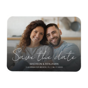 Aangepaste Save the Date Wedding Verloving Foto Magneet