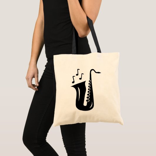 Aangepaste saxofone canvas tas voor docenten en st (Voorkant (product))