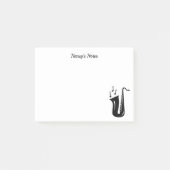 Aangepaste saxofone post met saxofonist post-it® notes (Voorkant)