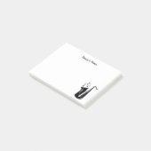 Aangepaste saxofone post met saxofonist post-it® notes (Schuin)