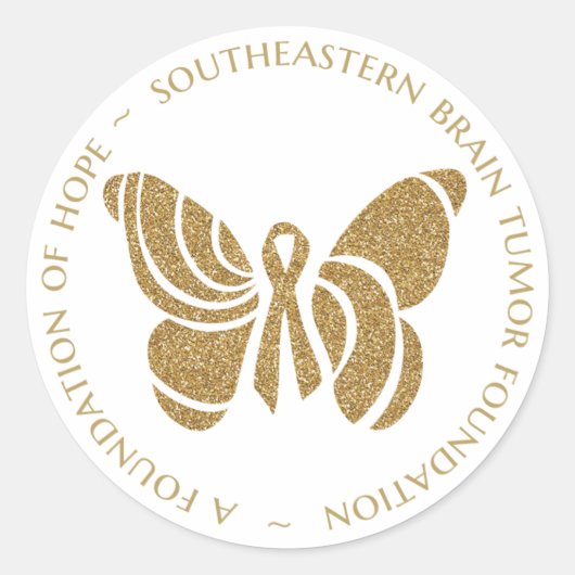 Aangepaste SBTF-Sticker - Goud Ronde Sticker (Voorkant)