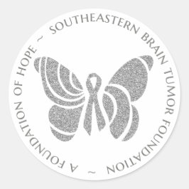 Aangepaste SBTF-Sticker - Zilver Ronde Sticker