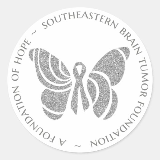 Aangepaste SBTF-Sticker - Zilver Ronde Sticker (Voorkant)