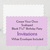 Aangepaste 'Scalloped Shape Birthday'-feestdagen Kaart (Voorkant / Achterkant)
