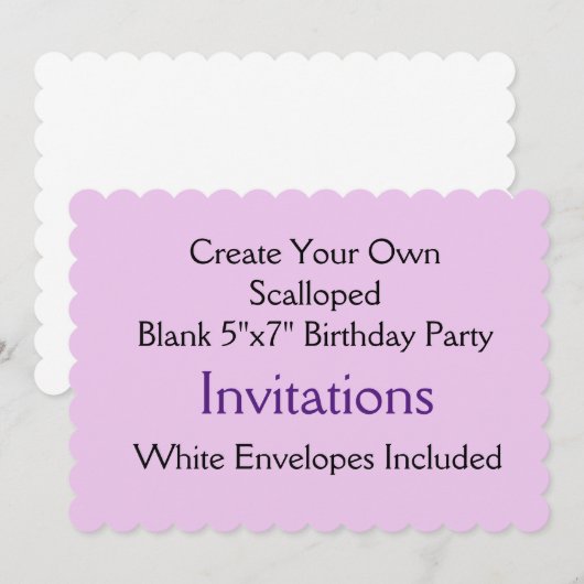 Aangepaste 'Scalloped Shape Birthday'-feestdagen Kaart (Voorkant / Achterkant)