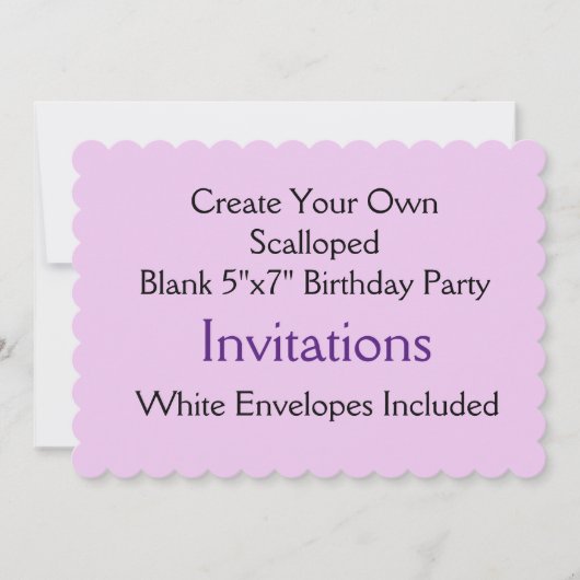 Aangepaste 'Scalloped Shape Birthday'-feestdagen Kaart (Voorkant)