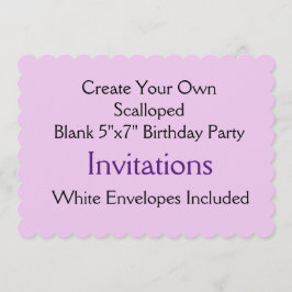 Aangepaste 'Scalloped Shape Birthday'-feestdagen Kaart