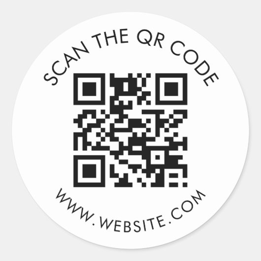 Aangepaste scan code sociale media ronde sticker (Voorkant)