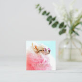 Aangepaste scannable QR Code Photo Notecard Vierkante Visitekaartje (Staand voorkant)