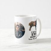 Aangepaste schaapsfoto Ik weet dat we me beroofden Koffiemok (Voorkant rechts)