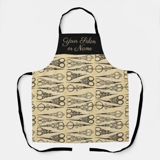 Aangepaste  schaar Haarstylist Hair Salon Schort (Voorkant)