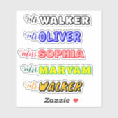 Aangepaste schaduw naammonogram | Unieke leraren c Sticker (Vel)