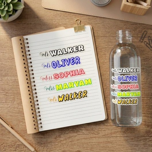 Aangepaste schaduw naammonogram | Unieke leraren c Sticker