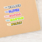 Aangepaste schaduw naammonogram | Unieke leraren c Sticker