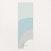 Aangepaste schaduwen van blauw, grijs en wit yogamat (Voorkant)