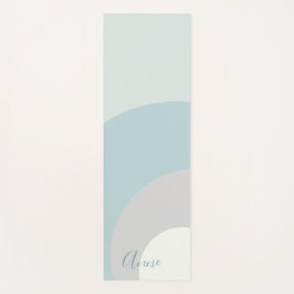 Aangepaste schaduwen van blauw, grijs en wit yogamat