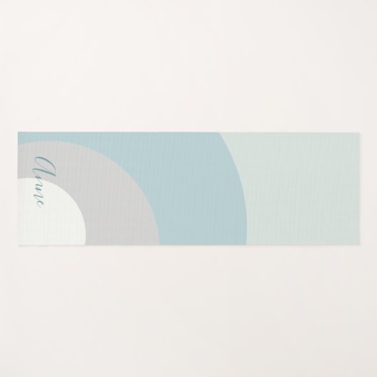 Aangepaste schaduwen van blauw, grijs en wit yogamat (Voorkant (horizontaal))